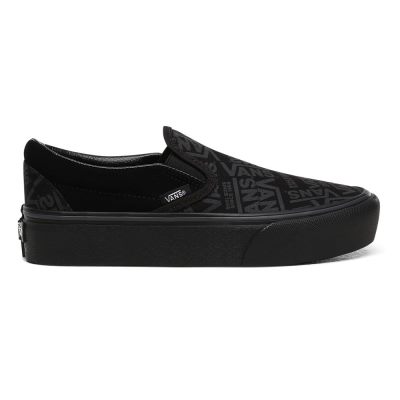 Vans 66 Classic Slip-On Platform - Kadın Platform Ayakkabı (Siyah)